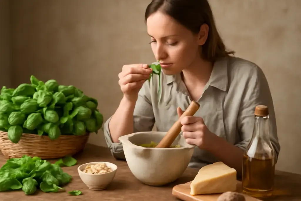 Come si fa il pesto alla genovese perfetto? L’errore che molti commettono con il basilico