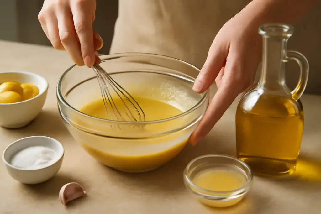 Emulsionare gli ingredienti: la sequenza che rende salse e vinaigrette stabili e vellutate