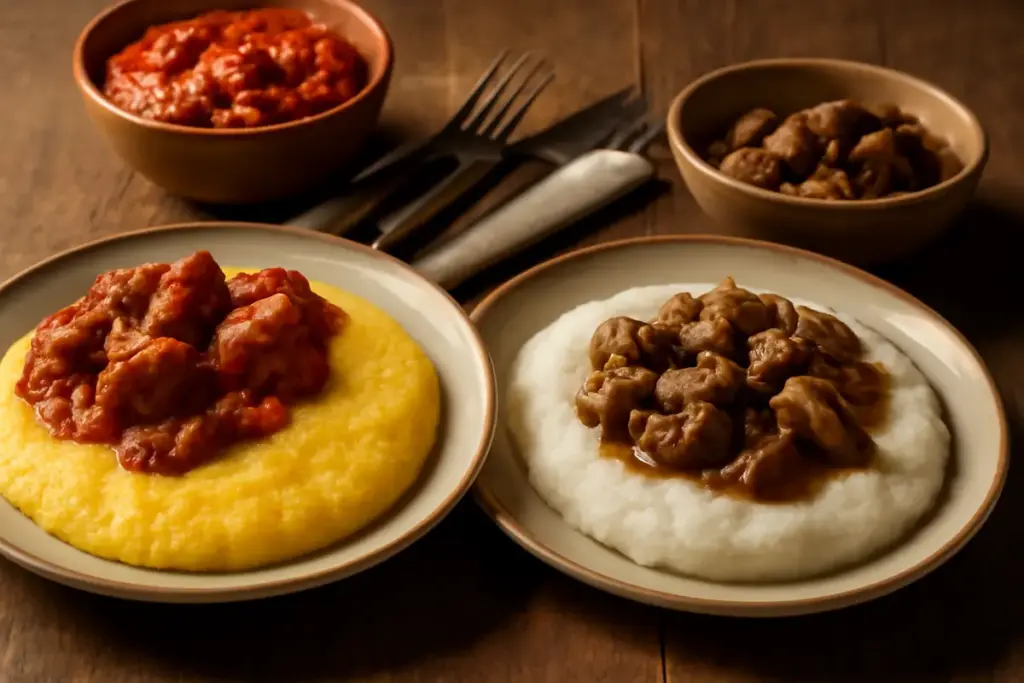 Polenta: meglio gialla o bianca? la differenza di gusto in abbinamento ai sughi tradizionali