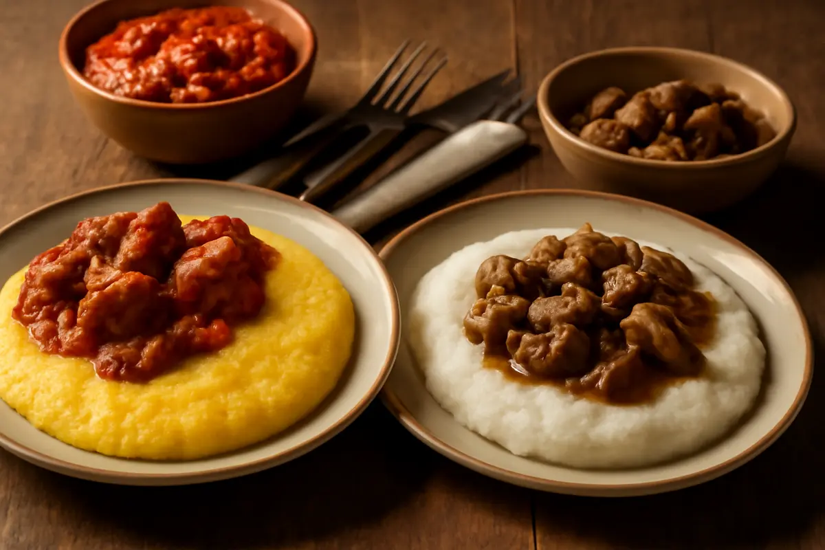 Polenta: meglio gialla o bianca? la differenza di gusto in abbinamento ai sughi tradizionali